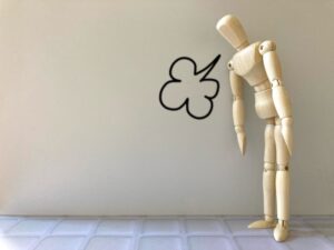画像：溜息イメージ（ペイント）