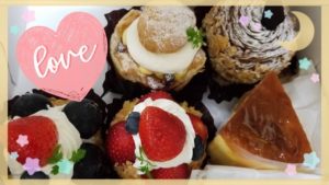 一足早いひな祭りパーティーin長岡、おやつのいし、ケーキ、シュークリーム
