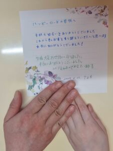成婚メッセージ、男性43歳（新潟市）女性33歳（新潟市）